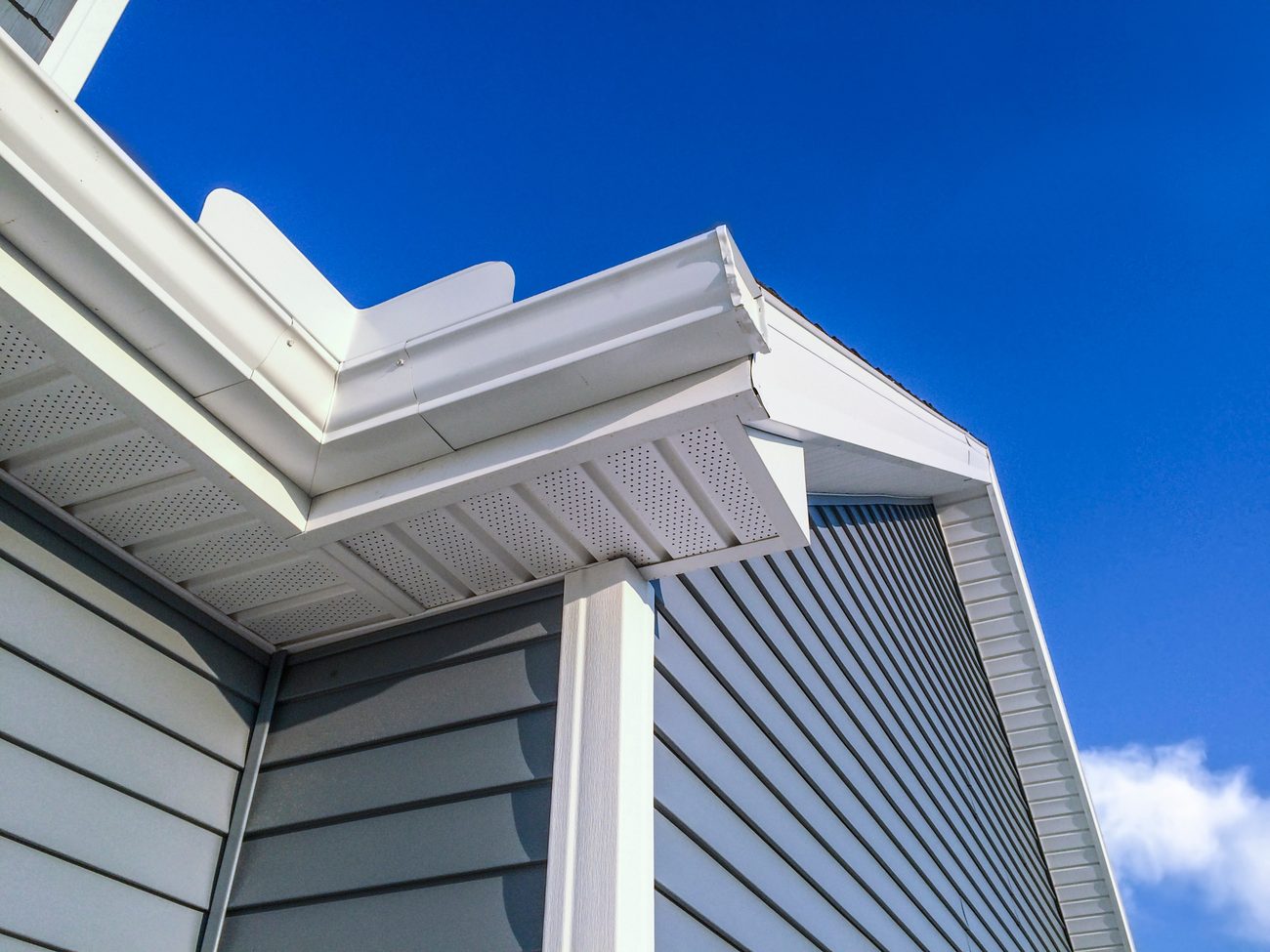 Clean fascia and soffit detail by Fortress Roofing