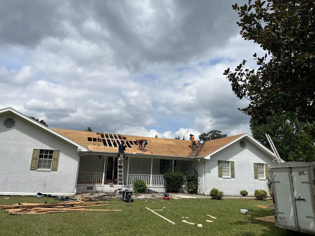 Roof repair and decking work on a Chattanooga home