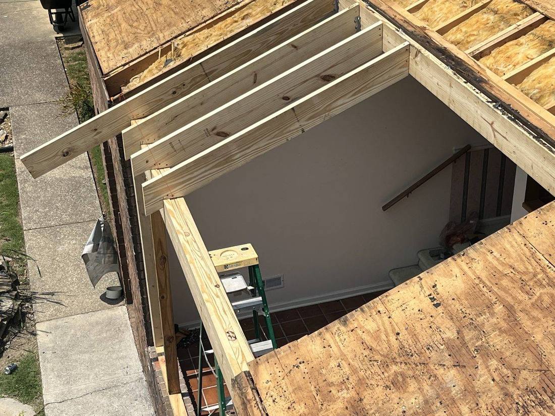 Structural roof repair and decking replacement